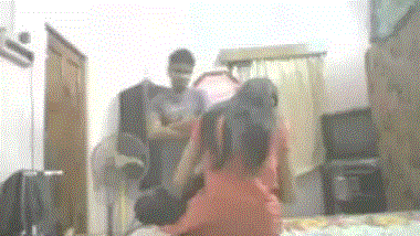Desi college girl caught having sex with her lover at home