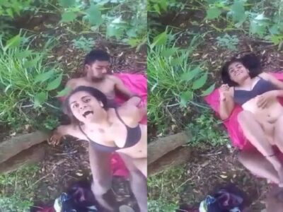 Desi Indian girlfriend boyfriend sex in jungle on vacation