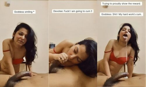 Indian wife sucking husband’s cock